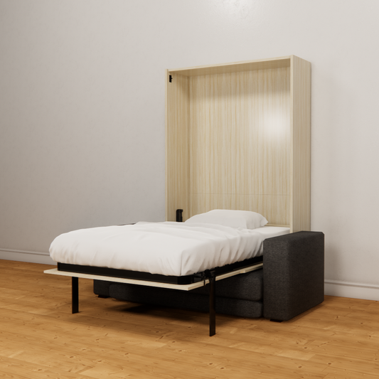 Q68 - MANUAL VERTICAL WALL BED WITH SOFA 1500x1900mm (60'' x 75'' Queen Size Bed) Easy Space PH