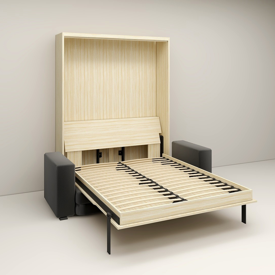 K68 Motorized vertical Wall Bed with sofa 1200 x 1900 (48" x 75" Double Size Bed) Easy Space PH