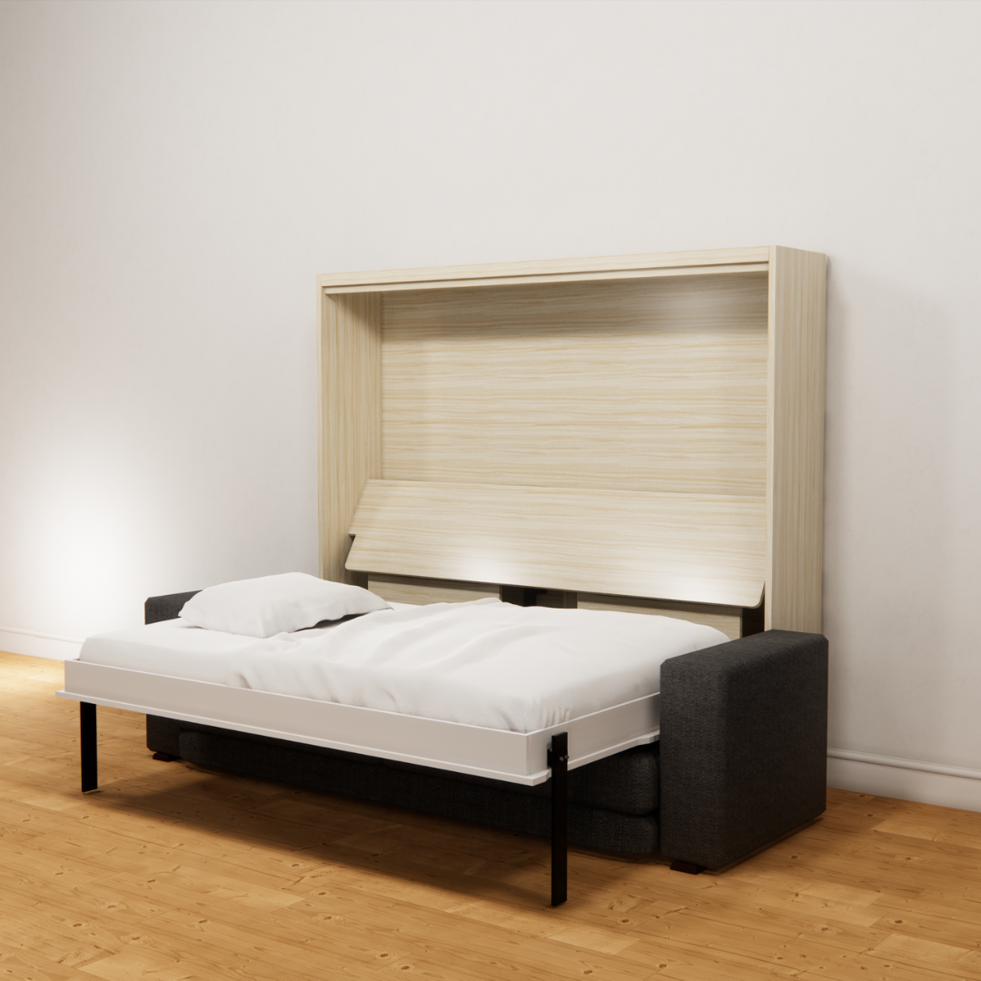 K72 Wood leg Motorized Horizontal Wallbed 1500 x 1900