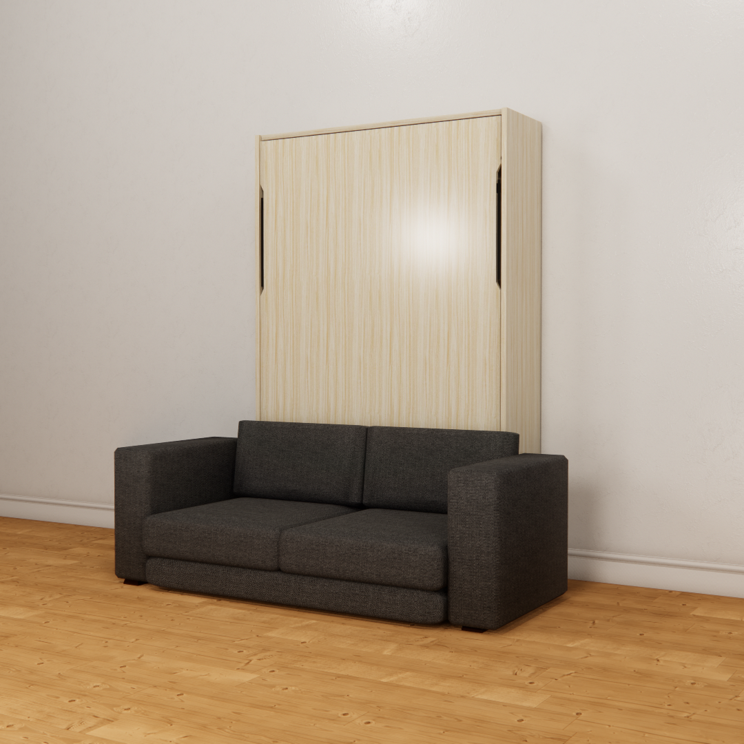 K68 Motorized vertical wall bed with sofa 1500 x 1900 Easy Space PH