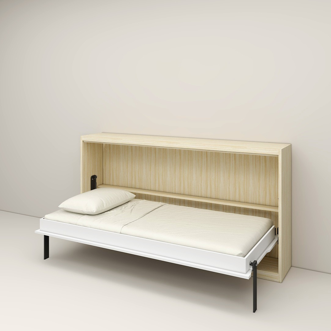 K72 MANUAL HORIZONTAL WALL BED 900X2000 (36" x 75" Single Size Bed) Easy Space PH