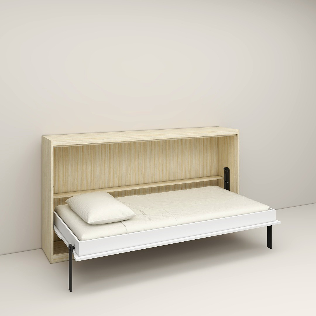K72 MANUAL HORIZONTAL WALL BED 900X2000 (36" x 75" Single Size Bed) Easy Space PH