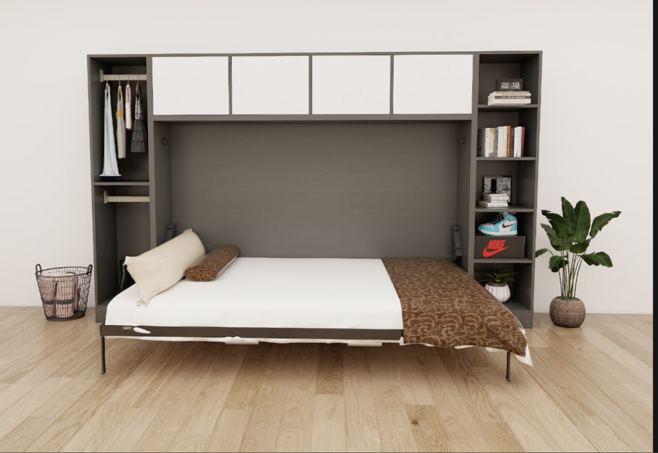 Manual Horizontal Wall Bed with Desk - KHP