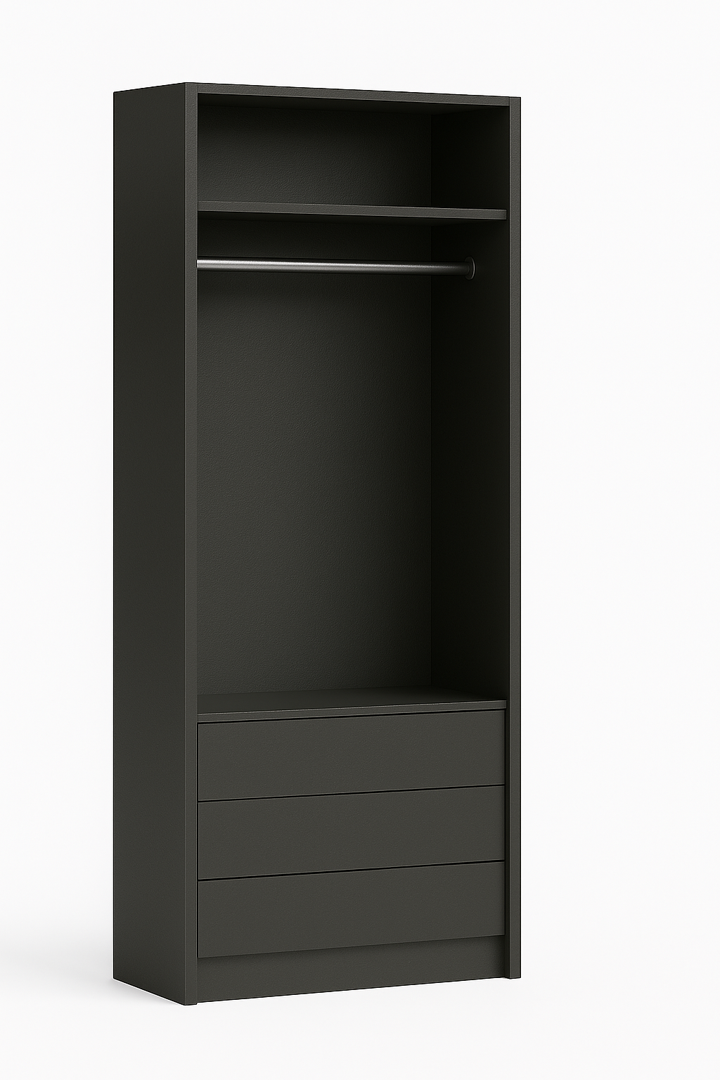 ES-003 Wardrobe with Hanger Rod and Drawer
