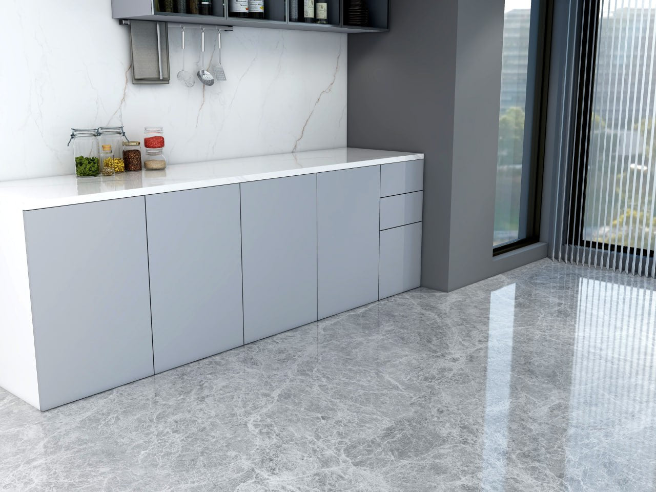 TELESCOPIC EXTENDING TABLE SLIDE CHAMPAGNE (PRE-ORDER) Easy Space PH