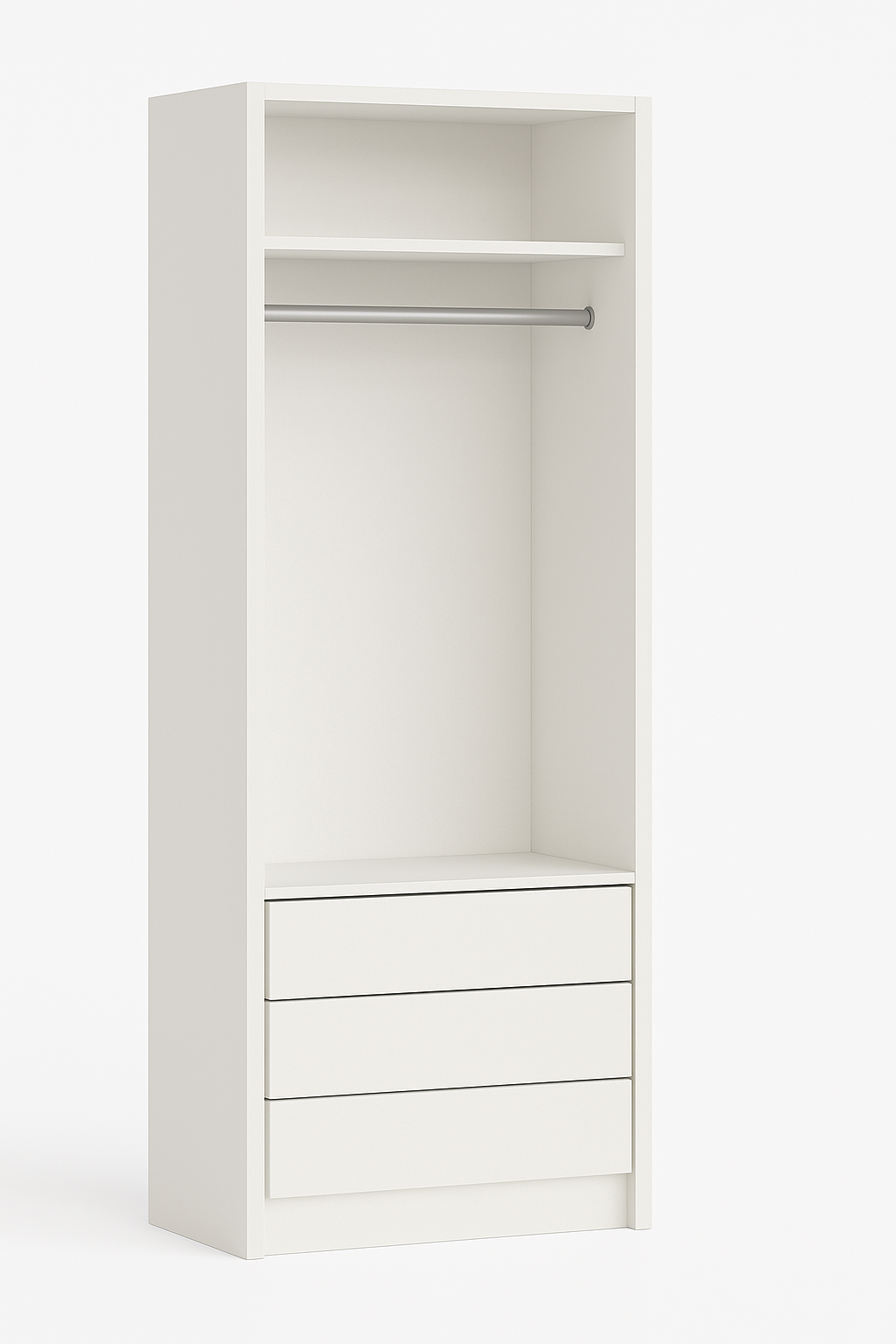 ES-003 Wardrobe with Hanger Rod and Drawer