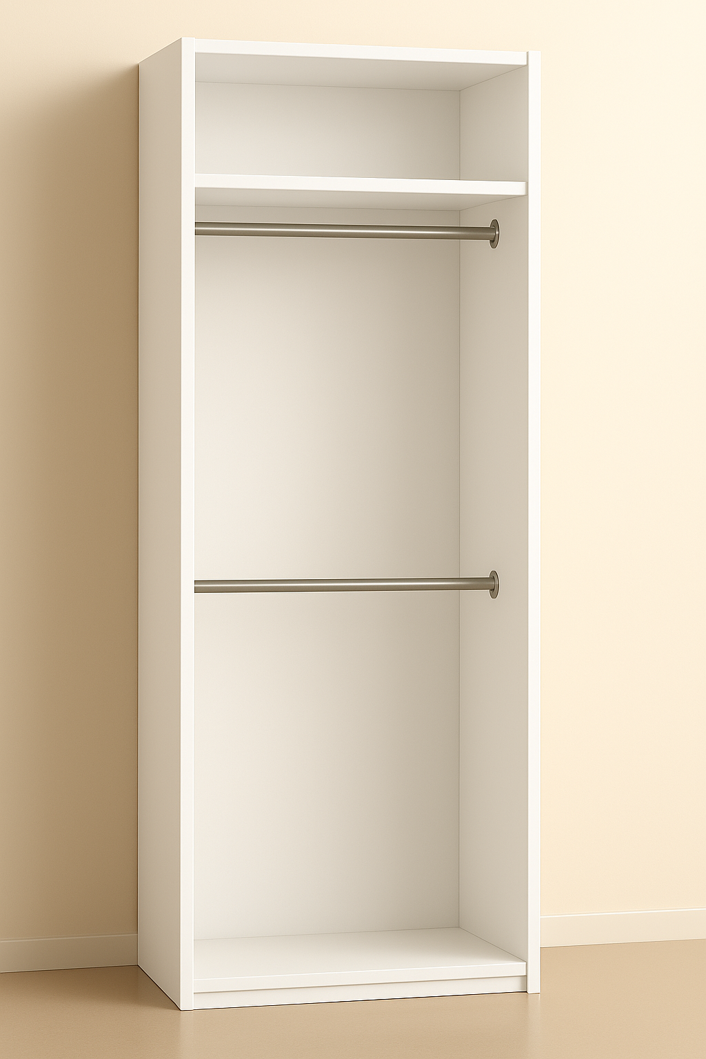ES-002 Wardrobe with Hanger Rod and Shelf