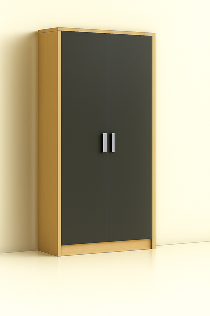 ES-005 Wardrobe with Mirror and Iron Stand