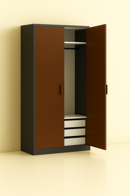 ES-003 Wardrobe with Hanger Rod and Drawer