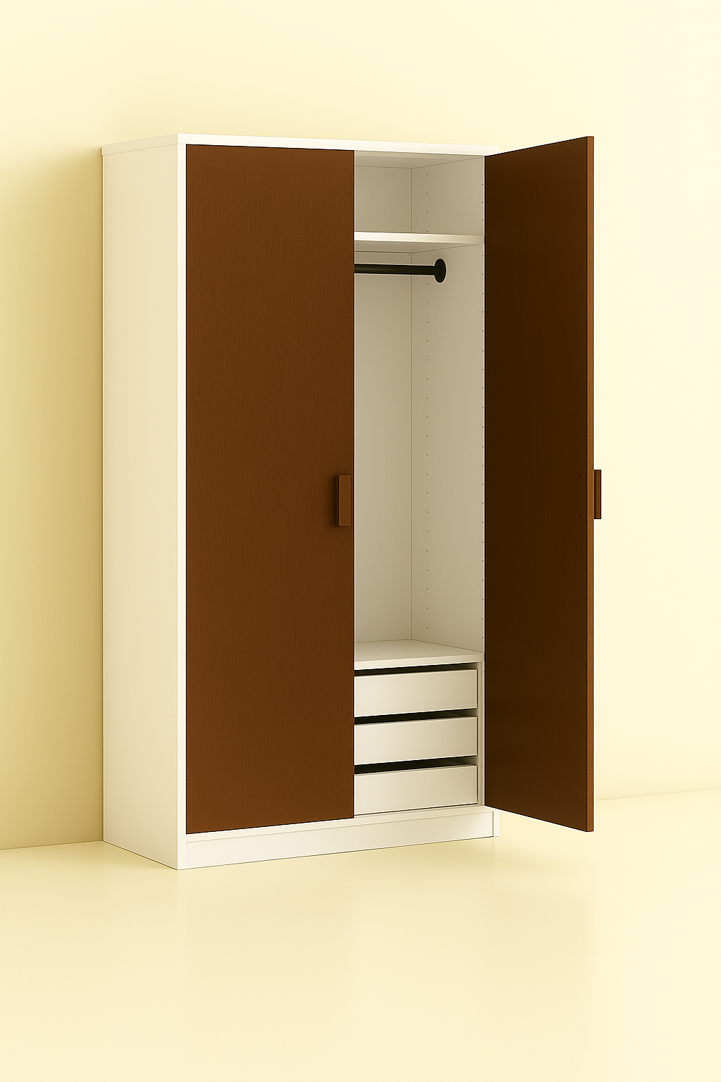 ES-003 Wardrobe with Hanger Rod and Drawer