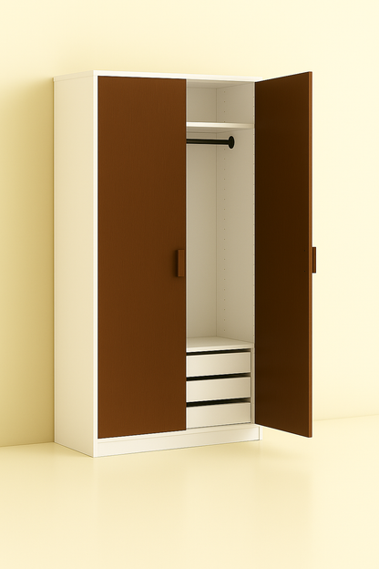 ES-003 Wardrobe with Hanger Rod and Drawer