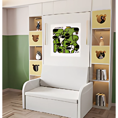 BVW1520-Vertical Wall Bed With Storage Sofa