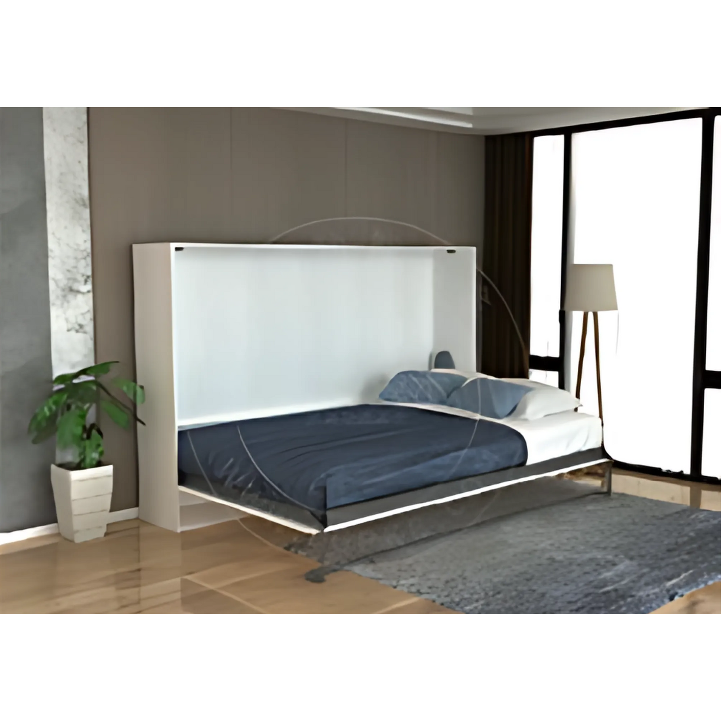 YT10-Horizontal Retro Style Wall Bed (Qc1520)