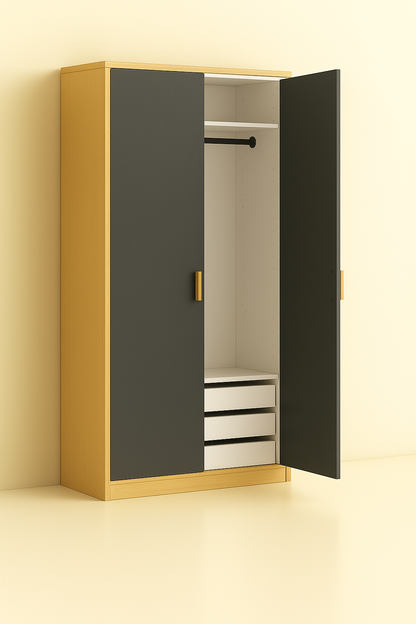 ES-003 Wardrobe with Hanger Rod and Drawer