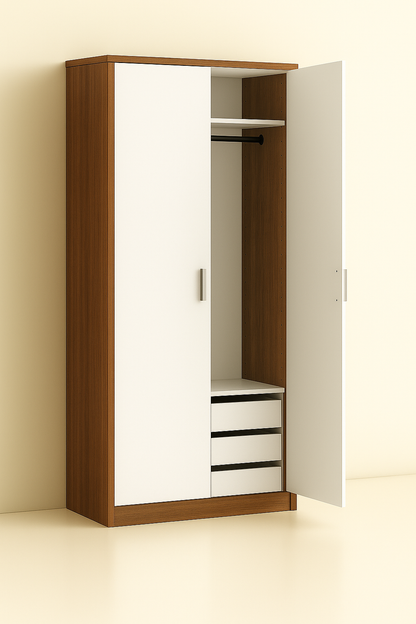 ES-003 Wardrobe with Hanger Rod and Drawer