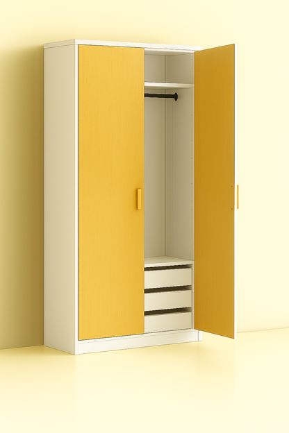 ES-003 Wardrobe with Hanger Rod and Drawer