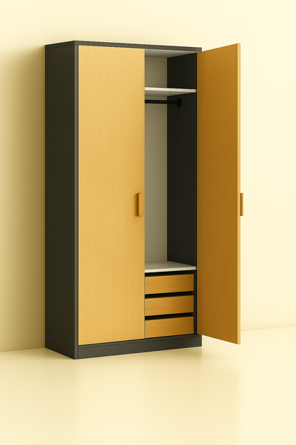 ES-003 Wardrobe with Hanger Rod and Drawer