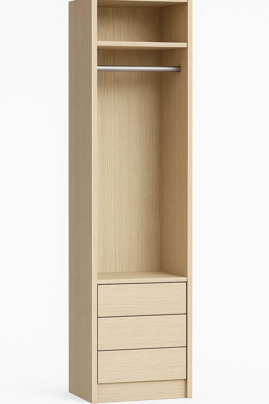 ES-003 Wardrobe with Hanger Rod and Drawer