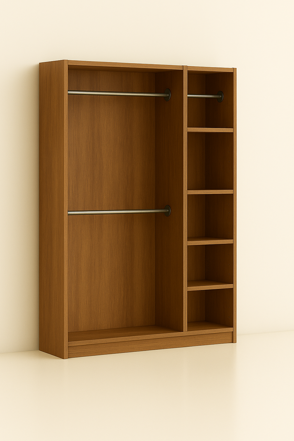 ES-004 Wardrobe with Hanger Rod and Shelves