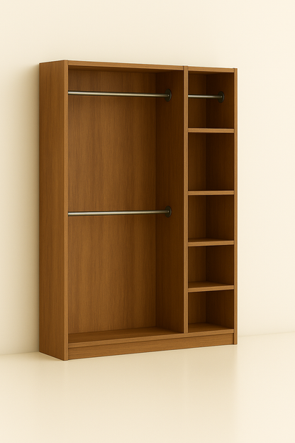 ES-004 Wardrobe with Hanger Rod and Shelves
