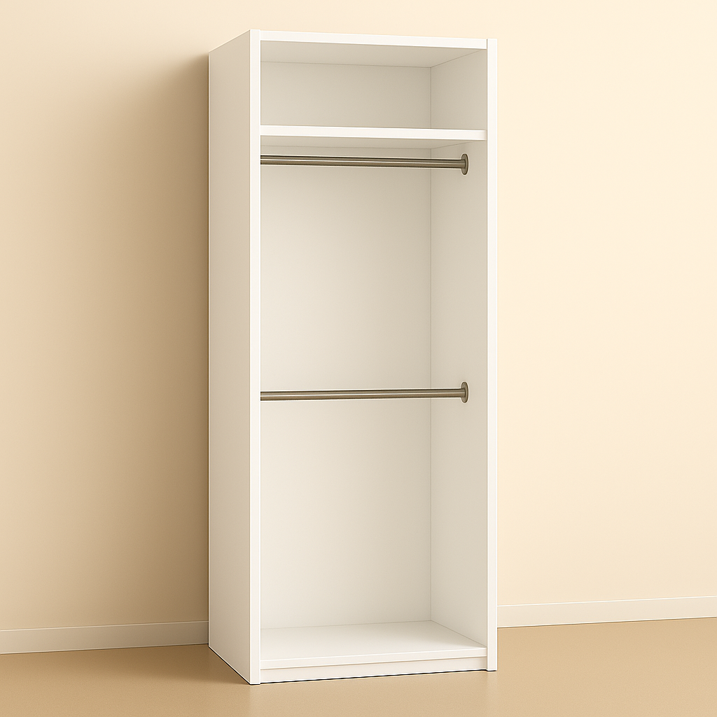 ES-002 Wardrobe with Hanger Rod and Shelf