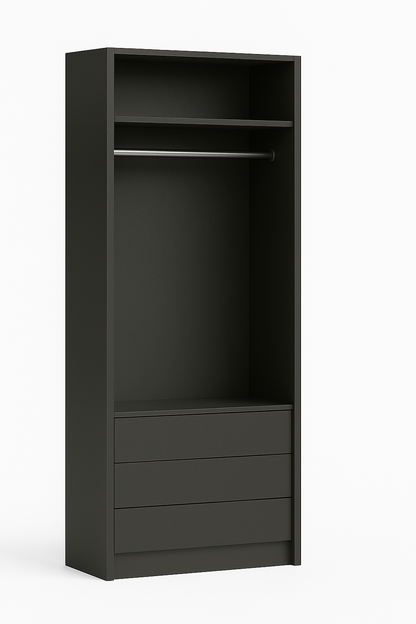 ES-003 Wardrobe with Hanger Rod and Drawer