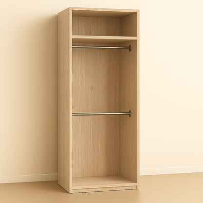 ES-002 Wardrobe with Hanger Rod and Shelf