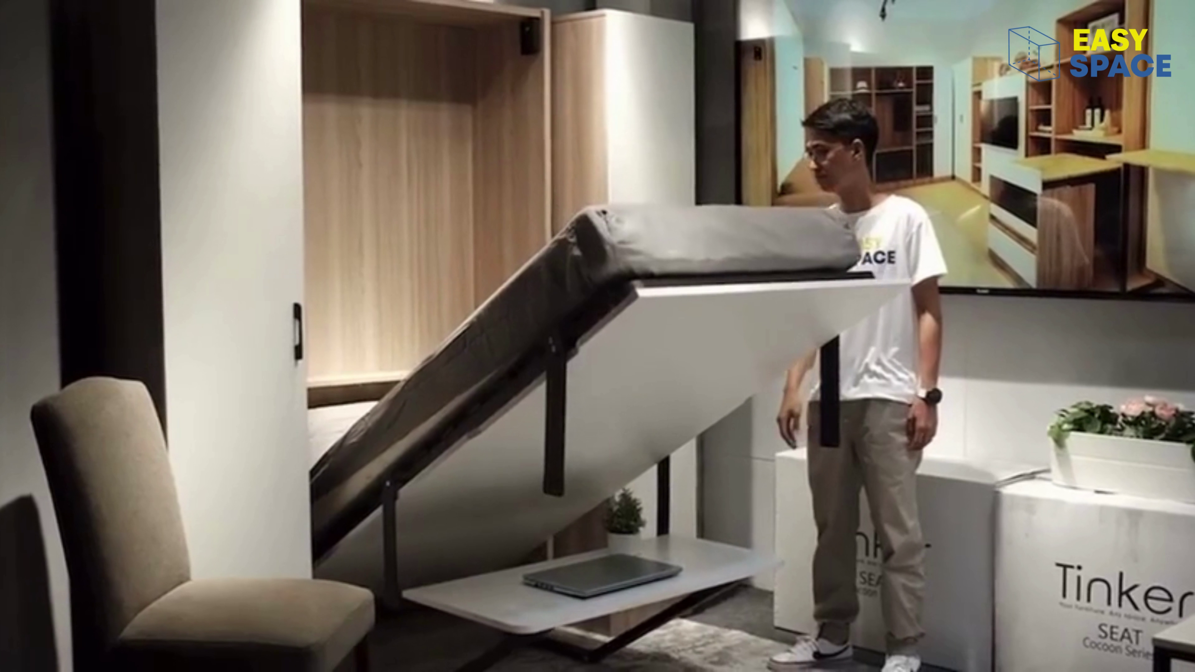 Load video: Space Saving Wallbed
